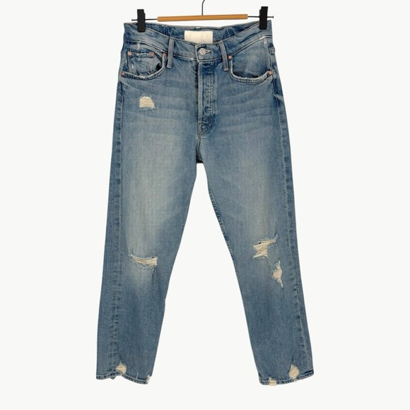 MOTHER The Tomcat High Rise Cropped Straight Jeans in The Confession | Sz 26 - Picture 2 of 16